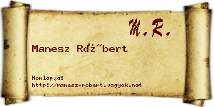 Manesz Róbert névjegykártya