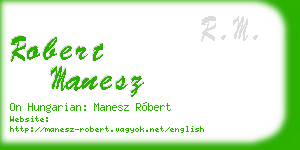 robert manesz business card