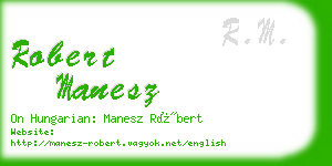 robert manesz business card